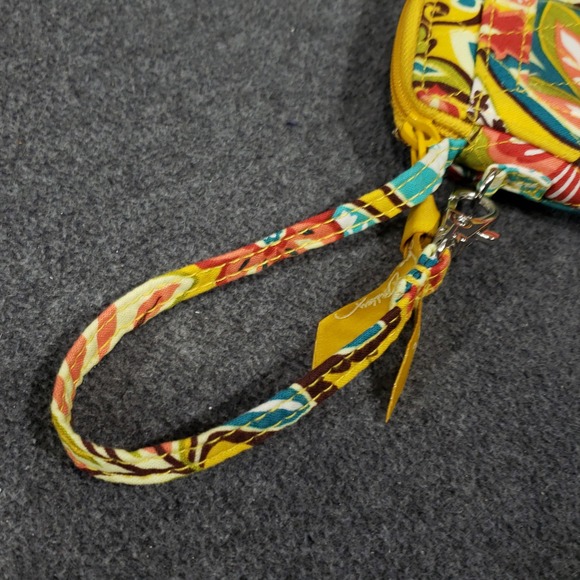 Vera Bradley Wristlet Quilted Zip Around Wallet ID Window Provencal Yellow - Picture 5 of 8